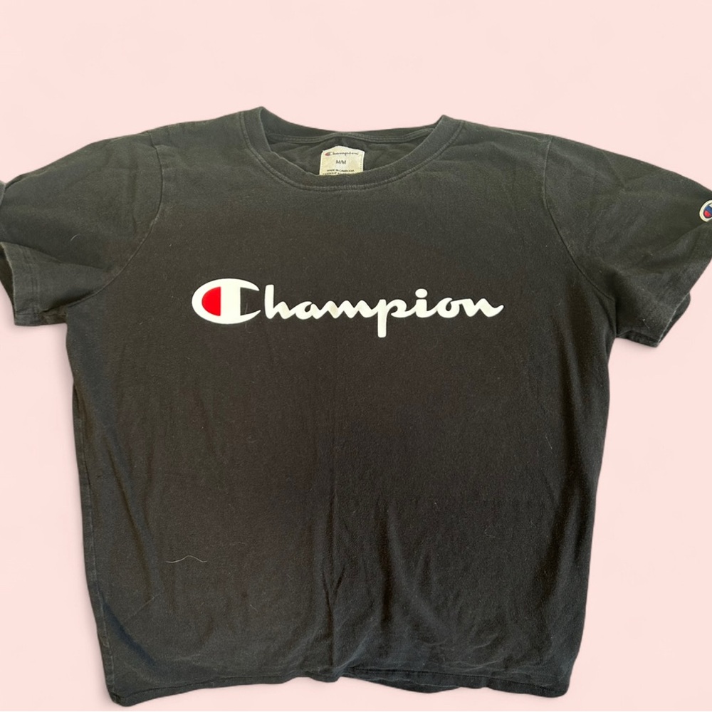 Champion Black Crewneck Tee
